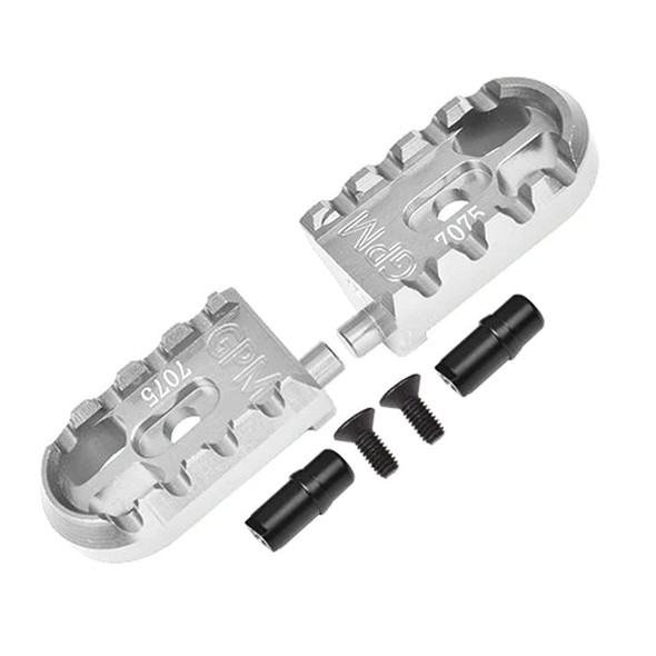 GPM Aluminum 7075-T6 Motorcycle Foot Pegs Set Silver for Losi 1/4 Promoto-MX