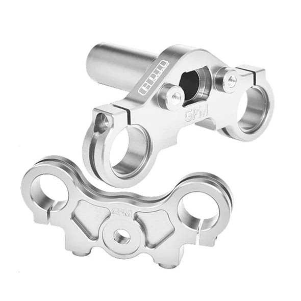 GPM Racing Aluminum 7075 Triple Clamp Set Silver for Losi 1/4 Promoto-MX