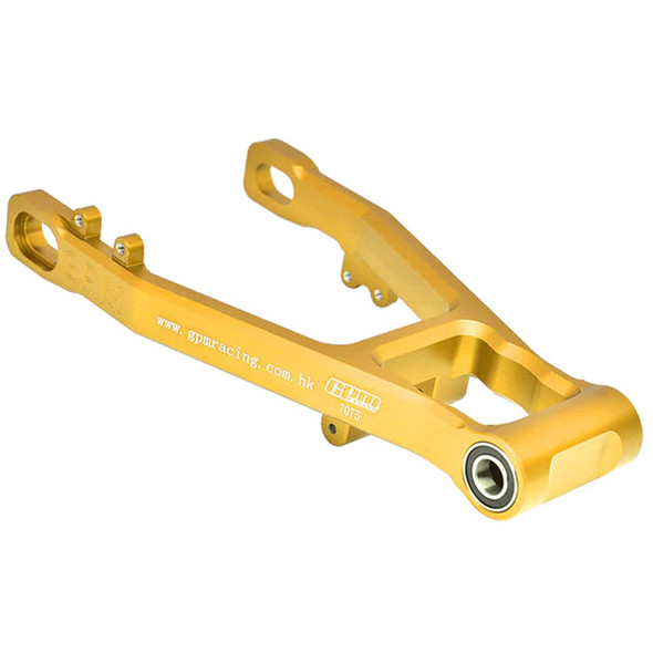 GPM Aluminum 7075 Rear Swing Arm (Enlarged Inner Bearing) Gold for Losi 1/4 Promoto-MX