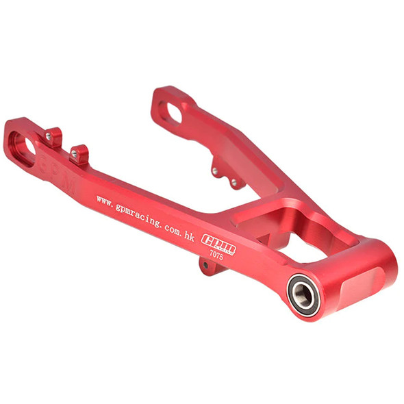 GPM Aluminum 7075 Rear Swing Arm (Enlarged Inner Bearing) Red for Losi 1/4 Promoto-MX