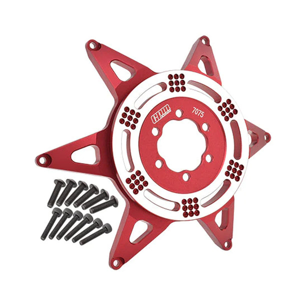 GPM Aluminum 7075 Rear Wheel Pattern Buckle Red for Losi 1/4 Promoto-MX