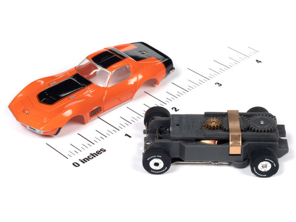 Auto World Thunderjet Baldwin Motion 1970 Chevrolet Corvette Orange HO Slot Car