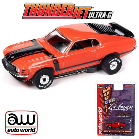 Auto World Thunderjet Tasca Ford 1970 Mustang Boss 302 Red HO Slot Car