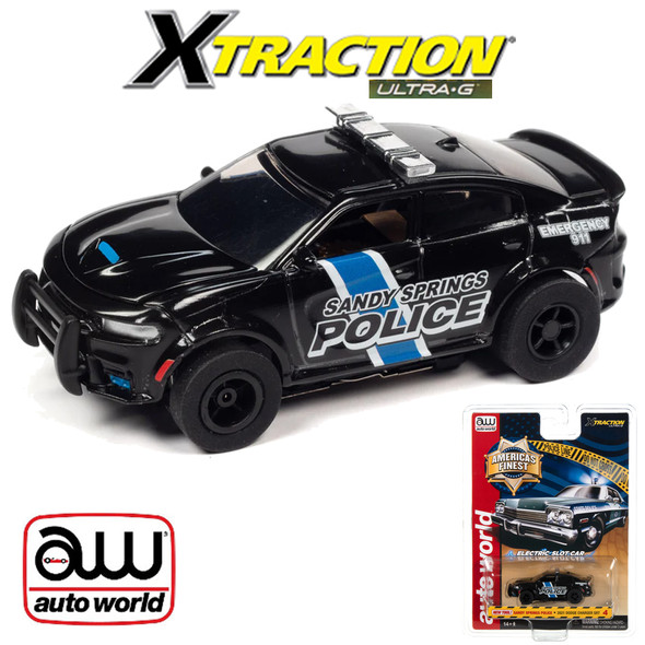 Auto World Xtraction 2021 Dodge Charger SRT Sandy Springs Georgia Police HO Slot Car