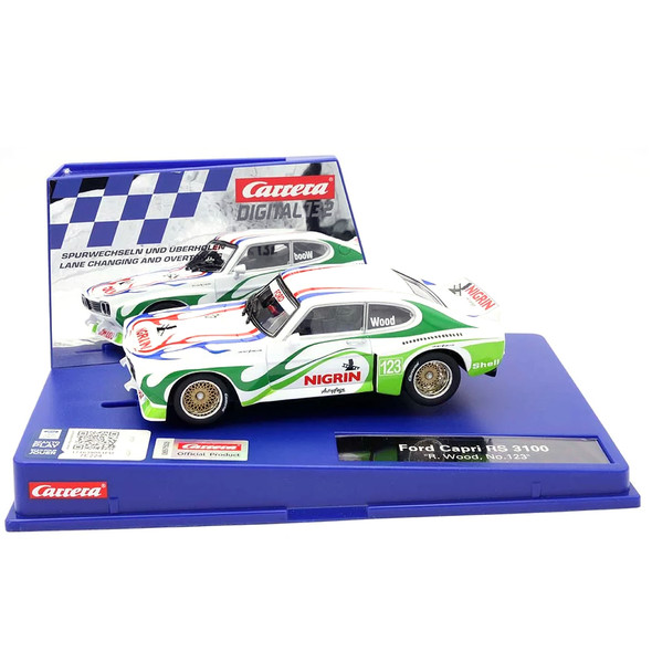 Carrera Digital 31046 Ford Capri 3100 RS R.Wood, No.123 w/ Lights 1/32 Slot Car