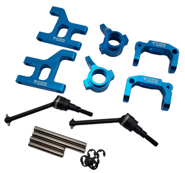 NHX RC Alum Steering Knuckle / Front Lower Arm & C Hub / CVD for Tamiya CC01 -SkyBlue