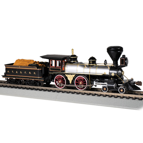 Bachmann 51007 4-4-0 American Santa Fe Steam Locomotive w/ Wood Load HO Scale