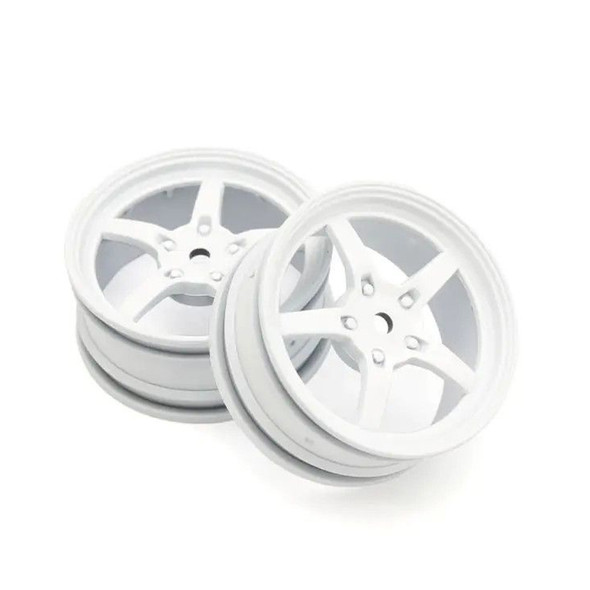 Kyosho FAH705W 5-Spoke Racing Wheels White (2pcs) for 1/10 Touring Cars