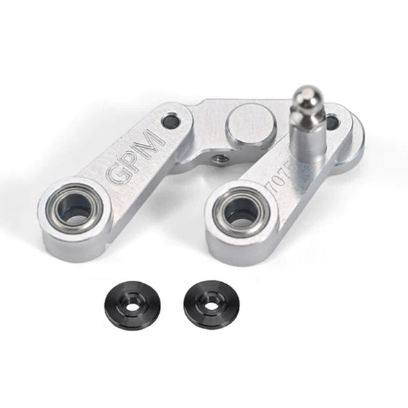 GPM Racing Aluminum 7075 Steering Assembly Silver for Tamiya 1:10 BBX BB-01
