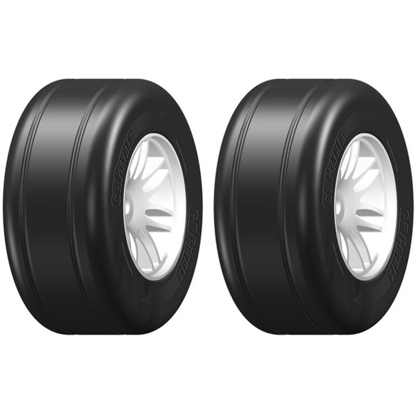 GRP GWH55-XM2 1:5 F1 – W55 REVO – XM2 Medium Front Tires Mounted on White Rim (2)