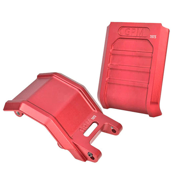 GPM Racing Aluminum 7075 Skid Plate Set Red for Losi 1/4 Promoto-MX