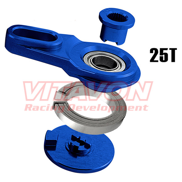 VITAVON CNC Aluminum 7075 Servo Saver 25T Blue for Losi Promoto MX