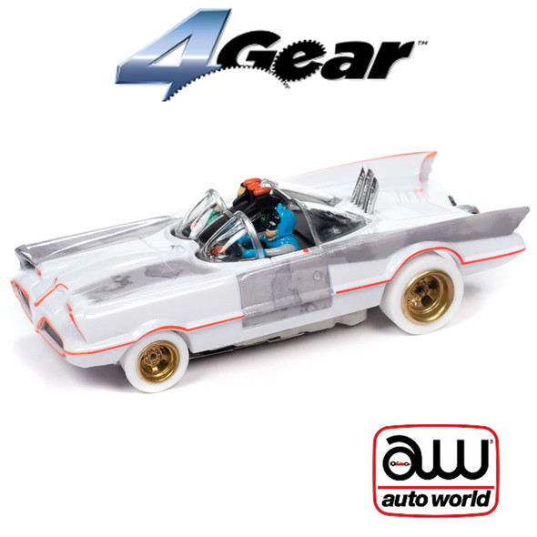 Auto World 4Gear 1966 TV Series Batmobile Primered iWheels HO Scale Slot Car