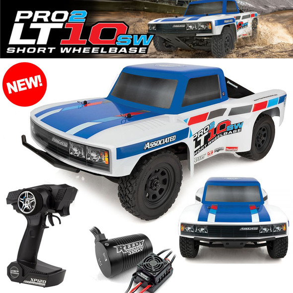 Associate 70022 1/10 Pro2 LT10SW 2WD Off-Road RTR Short Course Truck Blue/White