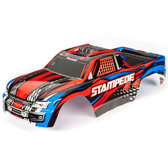 Traxxas 6729R Painted Red Body w/ Decals Applied for Stampede 4x4