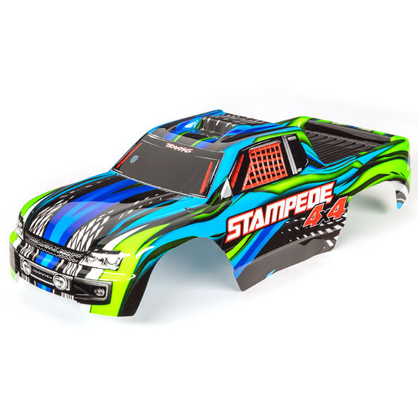 Traxxas 6729X Painted Blue Body w/ Decals Applied for Stampede 4x4