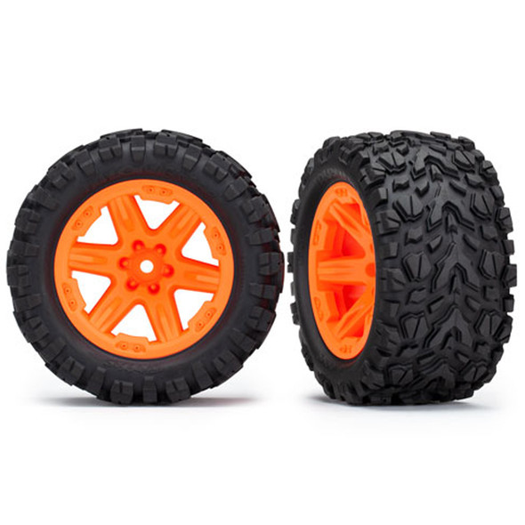 Traxxas 6774A Talon Extreme 2.8 Tires RXT Orange Wheels w/ Foam Inserts for Rustler