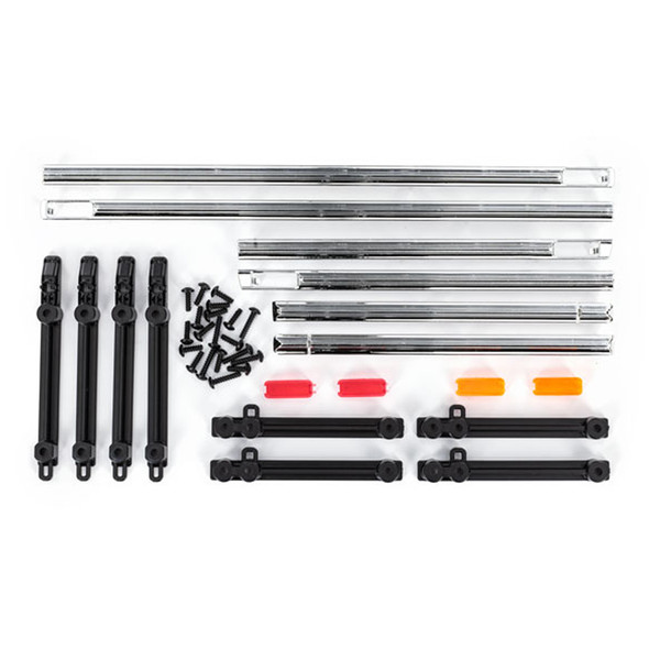 Traxxas 9231 Left & Right Chrome Side Trim / LED Lens for TRX-4