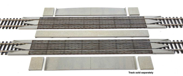 Walthers 948-83113 Modern Wood Crossing w/ Rerailer Ends Kit HO Scale