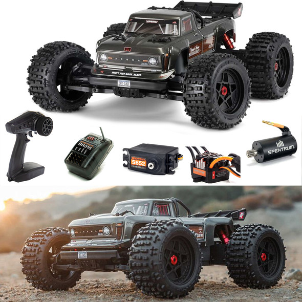 ARRMA ARA4410V2T3 1/10 OUTCAST 4X4 4S V2 BLX Stunt Truck RTR Gun Metal