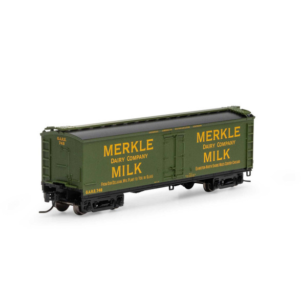 Athearn ATH24036 40' Wood Milk Car - Merkle #748 Freight Cars N Scale