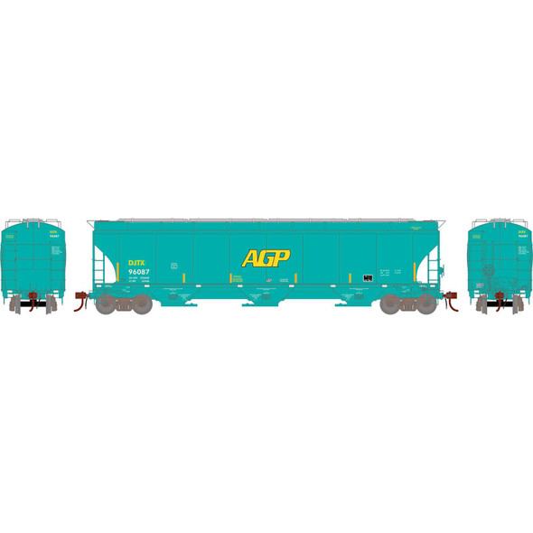 Athearn ATHG97148 Trinity Covered Hoppers - DJTX #96087 Freight Car HO Scale
