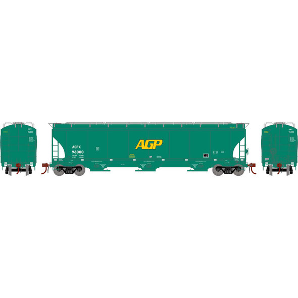 Athearn ATHG97155 Trinity Covered Hoppers - AGPX #96000 Freight Car HO Scale