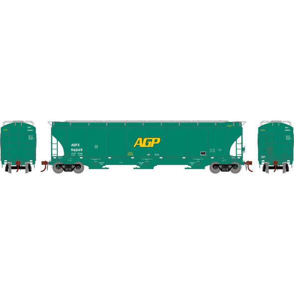 Athearn ATHG97156 Trinity Covered Hoppers - AGPX #96049 Freight Car HO Scale