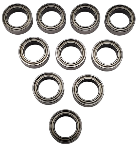 NHX RC Steel Ball Bearings 1/4x3/8x1/8 in, 10 pcs, Metal Shielded