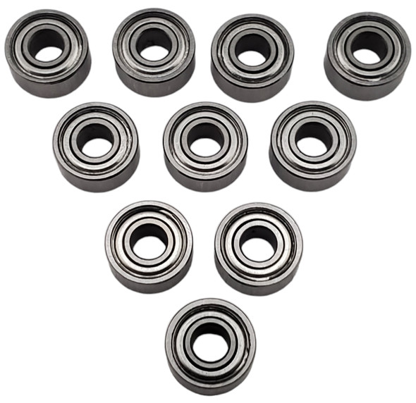 NHX RC Steel Ball Bearings 1/8x5/16x9/64 (Inch) in, 10 pcs, Metal Shielded