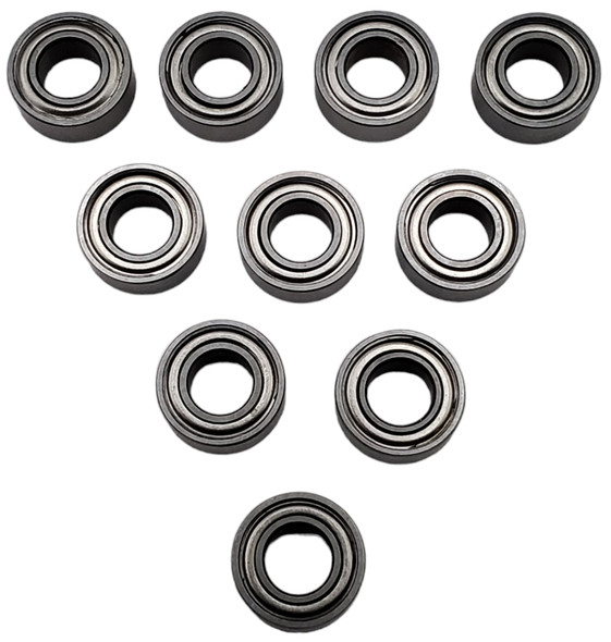 NHX RC Steel Ball Bearings 5/32x5/16x1/8 (Inch) in, 10 pcs, Metal Shielded