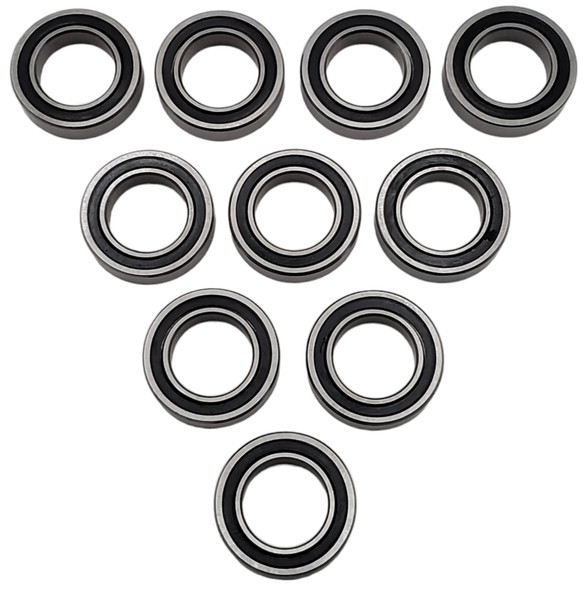 NHX RC PTFE Ball Bearings 3/8x5/8x5/32 in, 10 pcs, Rubber Sealed