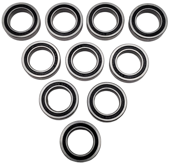 NHX RC Steel Ball Bearings 10x16x4mm, 10 pcs, Rubber Sealed, PTFE Coated