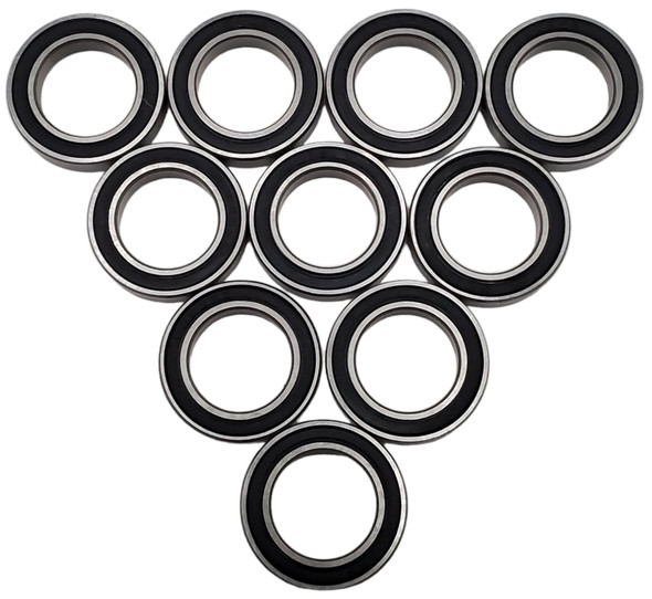 NHX RC Steel Ball Bearings 15x24x5mm, 10 pcs, Rubber Sealed, PTFE Coated