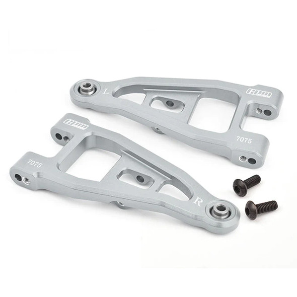 GPM Aluminum 7075 Front Lower Suspension Arms Silver for Tamiya 1/10 BBX BB-01