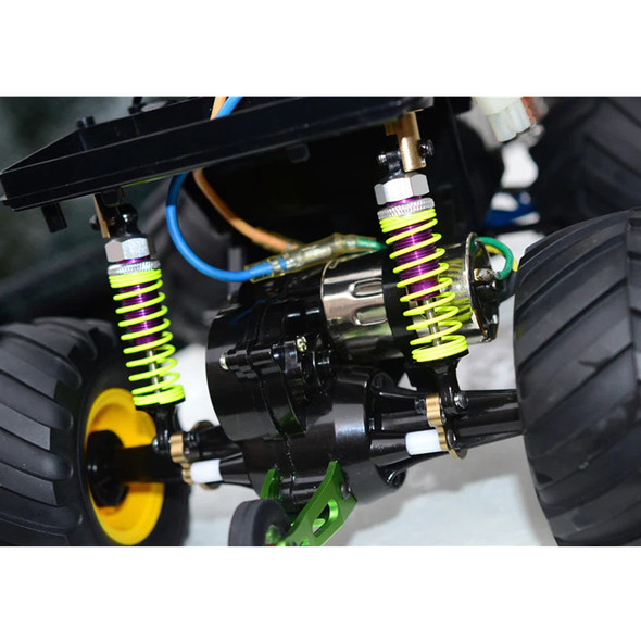 GPM Alum Rear Adjustable Spring Shocks (75mm) & Protector Mount Grey for Tamiya Lunch Box