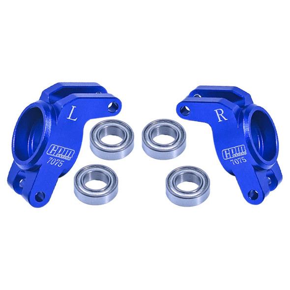 GPM Aluminum 7075 Rear Hub (Larger Inner Bearings) Blue for Arrma 1/18 Granite Grom