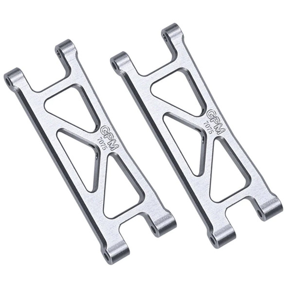 GPM Aluminum 7075 Rear Lower Suspension Arms Silver for Arrma 1/18 Granite Grom