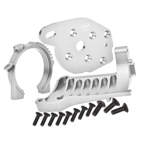 GPM Racing Aluminum Motor Mounts Silver for Traxxas 1/10 Maxx