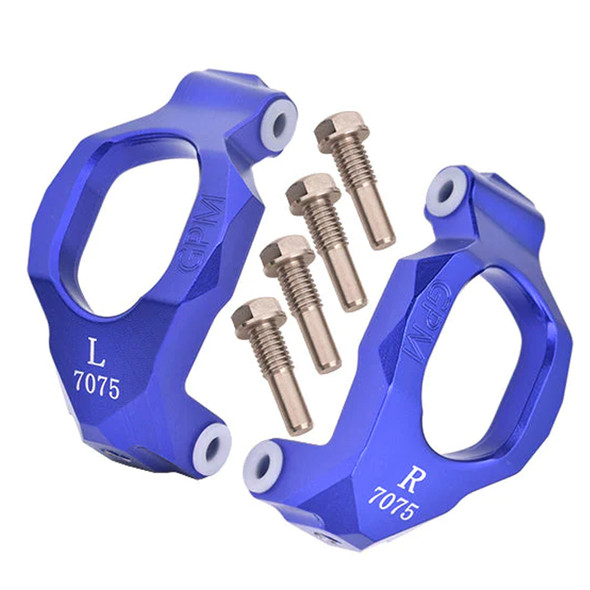 GPM Racing Aluminum 7075 Front C-Hubs Blue for Traxxas 1/10 Maxx GPM Racing Aluminum 7075 Front C-Hubs Blue for Traxxas 1/10 Maxx