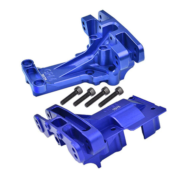 GPM Aluminum 7075 Front & Rear Upper Bulkhead Blue for 1:5 Traxxas XRT / X-Maxx