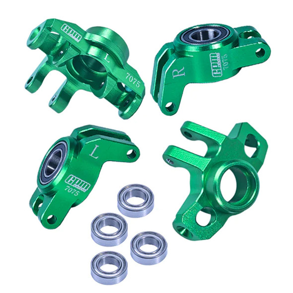 GPM Alum 7075 Front Steering Block + Rear Hub Green for Arrma 1/18 Granite Grom