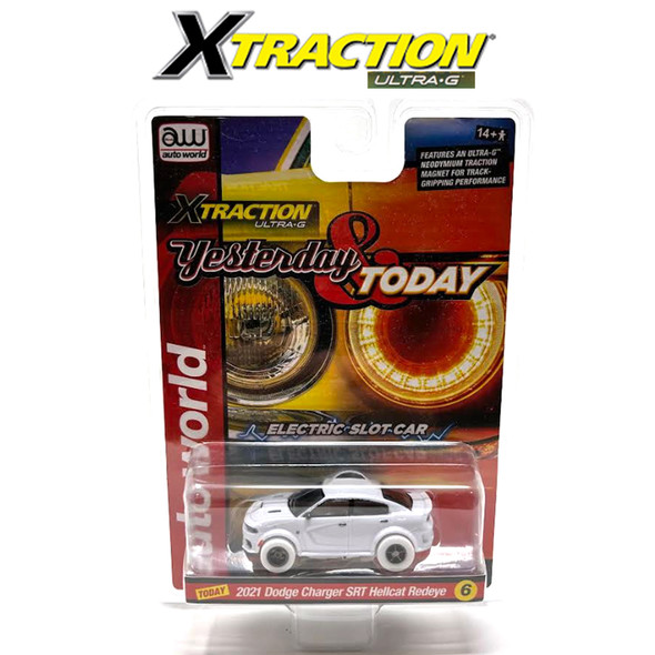 Auto World Xtraction 2021 Dodge Charger Hellcat Redeye iWheels HO Scale Slot Car