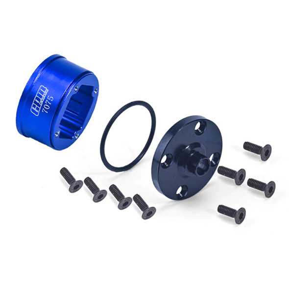 GPM Medium Carbon Steel+Alum 7075-T6 Front/Middle Or Rear Diff Case Blue for Sledge