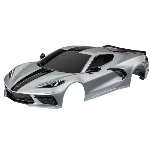 Traxxas 9311T Complete Painted Silver Body for 4-Tec 3.0 Chevrolet Corvette Stingray