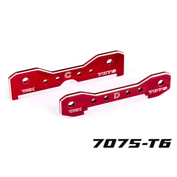 Traxxas 9630R Aluminum 7075-T6 Rear Tie Bars Red for Sledge
