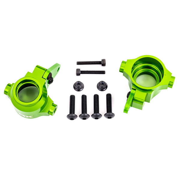 Traxxas 9635G Aluminum Left & Right Steering Block Arms Green (2) for Sledge