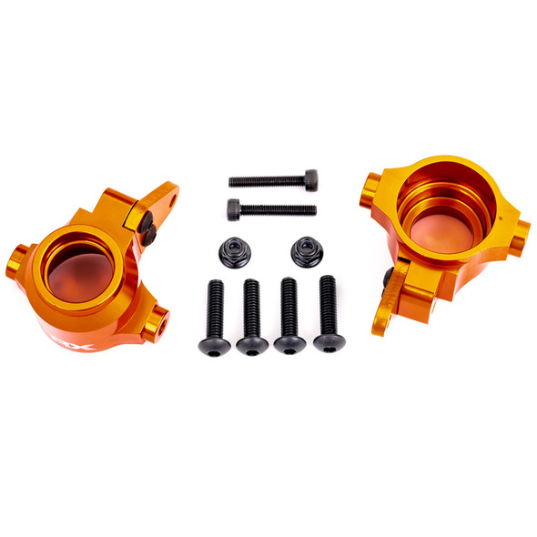 Traxxas 9635T Aluminum Left & Right Steering Block Arms Orange (2) for Sledge
