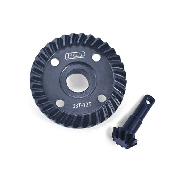 GPM 40Cr Steel Diff Bevel Gear 33T & Pinion Gear 12T for Traxxas 1:10 TRX-4 / TRX-6 GPM 40Cr Steel Diff Bevel Gear 33T & Pinion Gear 12T for Traxxas 1:10 TRX-4 / TRX-6