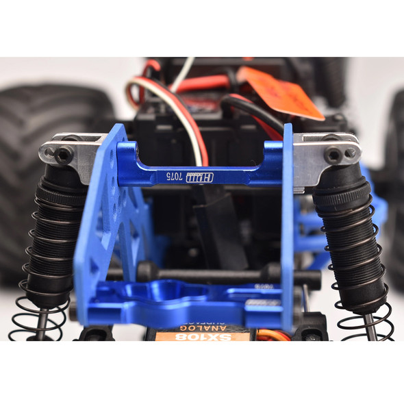 GPM Aluminum 7075 Cross Bar / Shock Mount Blue for Losi 1/18 Mini LMT